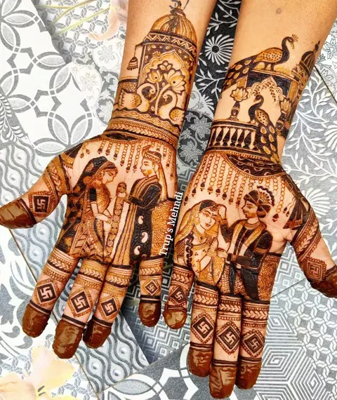 figure mehndi design