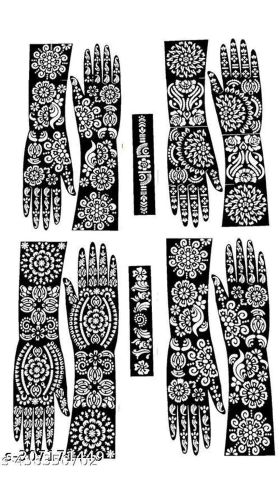 Arabic Mehndi Design with Flowers (2)
