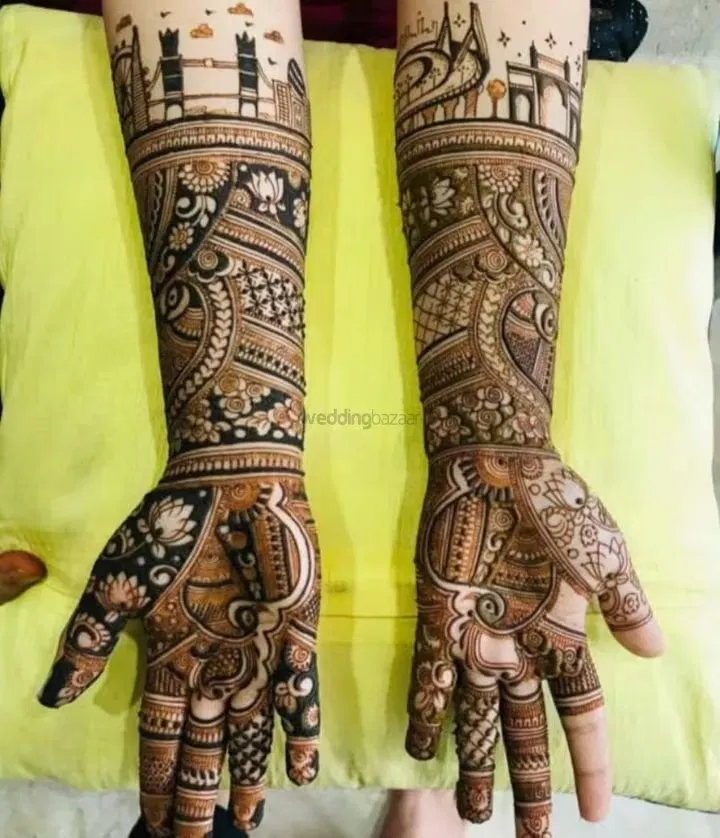 Full Hand Mehndi Design with Figures