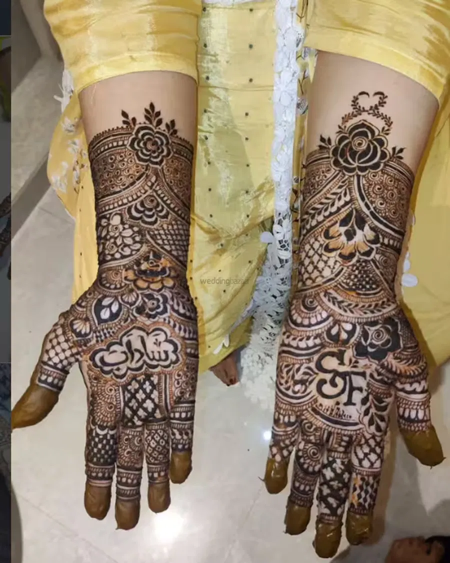 Full Hand Mehndi Design with Figures (2)