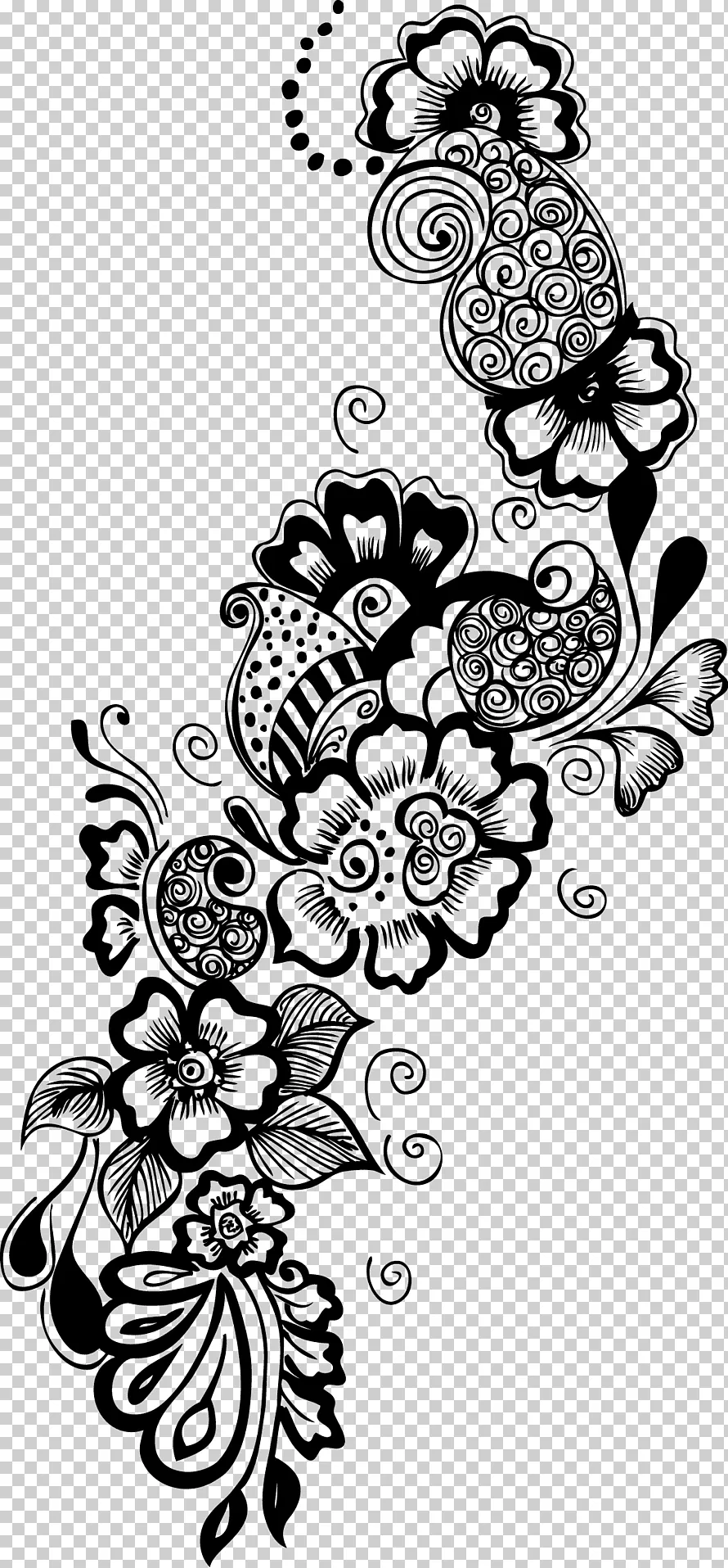 Arabic Mehndi Design with Gol Tikki and Deity