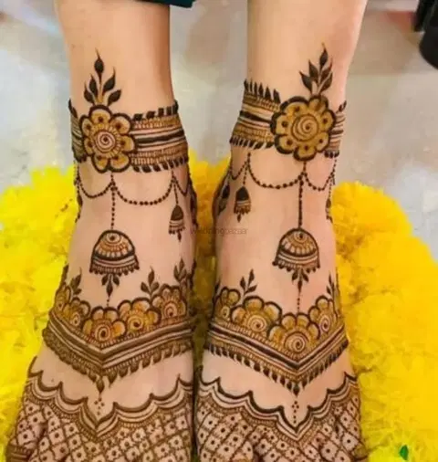 foot mehndi design
