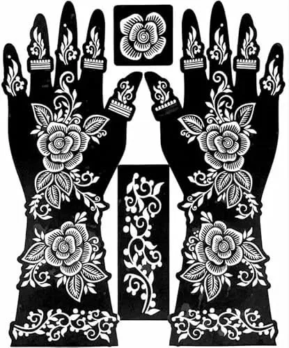 Arabic Simple Front Hand Mehndi Design with Flowers (2)
