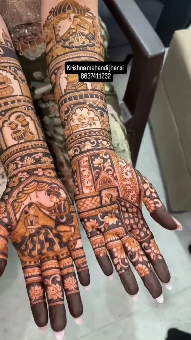 Mehndi Design with Figures