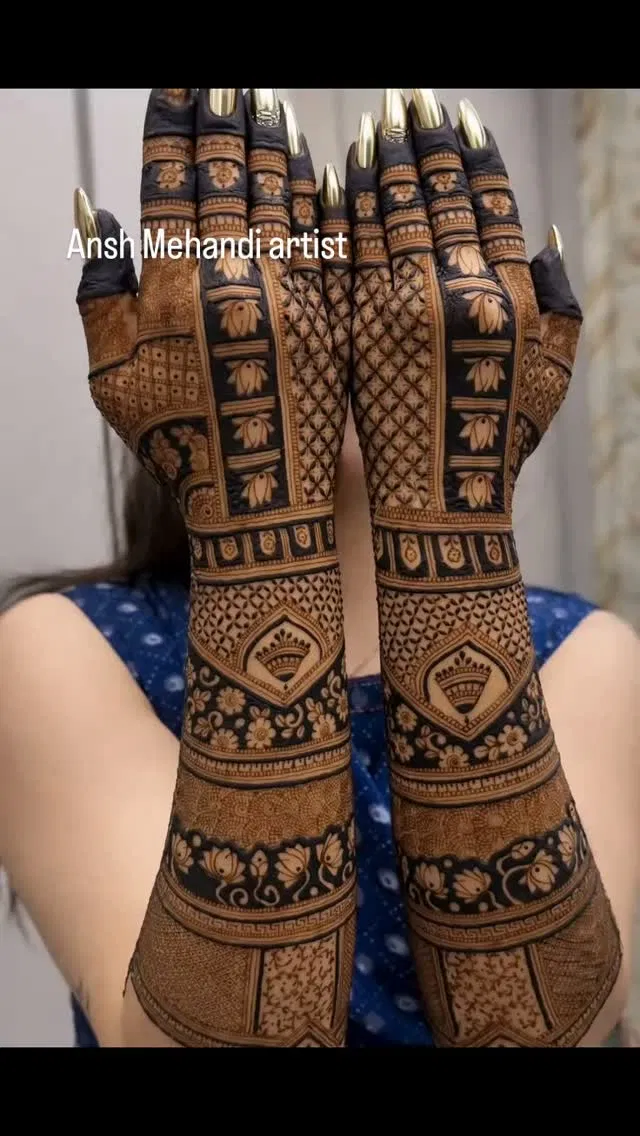 Aesthetic Full Hand Mehndi Design