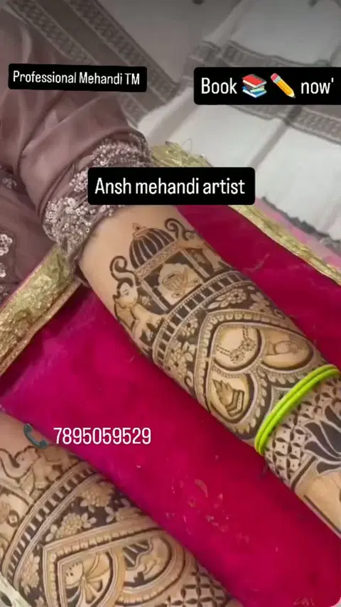 figure full hand mehndi design