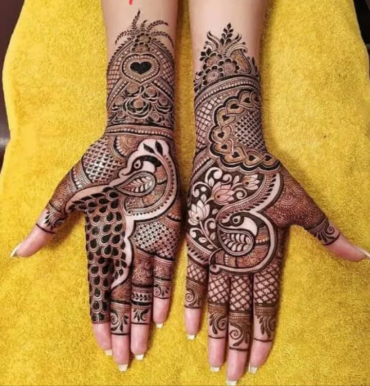 Mehndi Design with Figures and Peacock