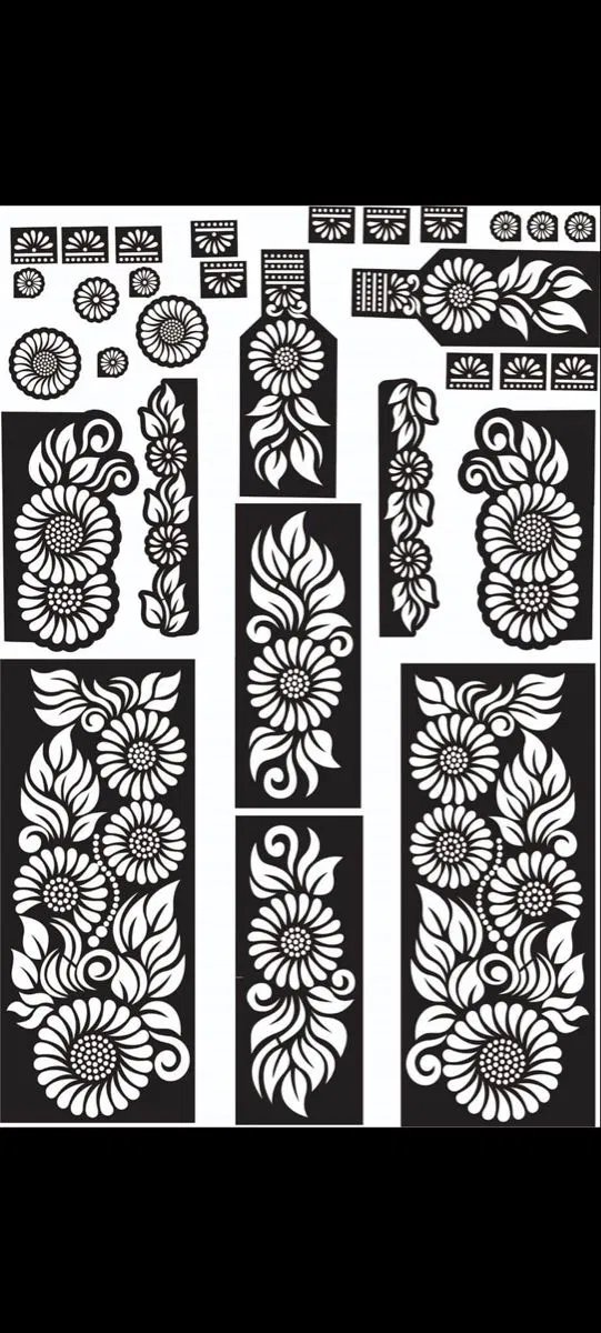 Arabic Mehndi Design with Flowers (3)