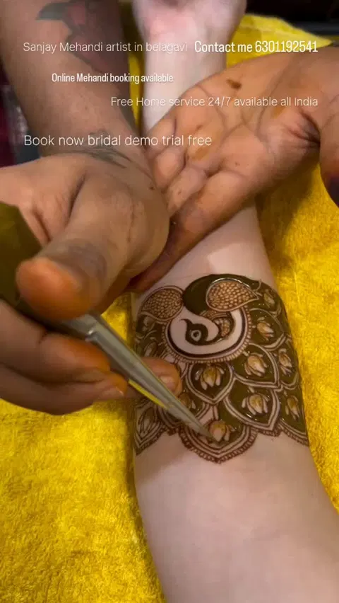 peacock mehndi design