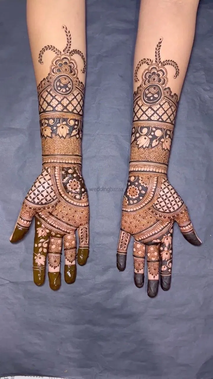 Full Hand Mehndi Design with Figures