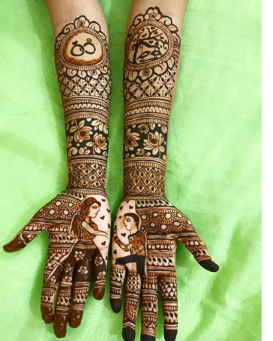 Full Hand Mehndi Design with Figures (3)