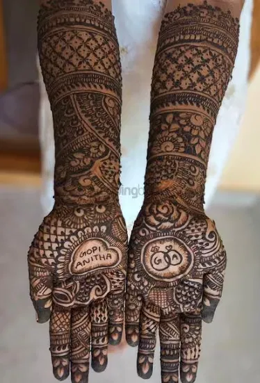 Full Hand Mehndi Design with Figures