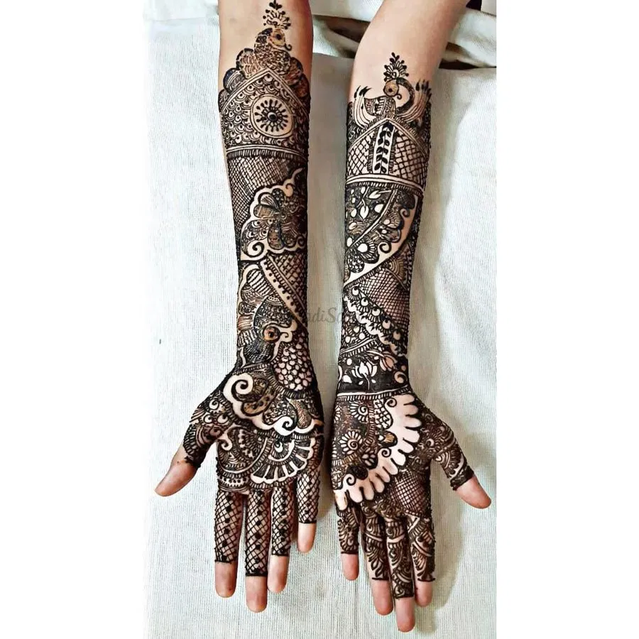 Full Hand Mehndi Design with Figures