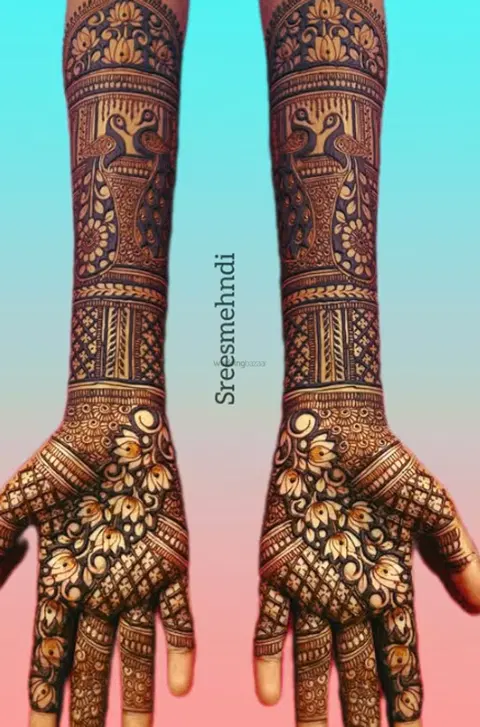 full hand mehndi design