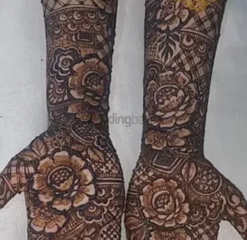 Full Hand Mehndi Design with Figures
