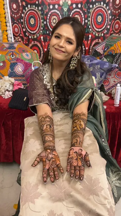bridal figure full hand mehndi design