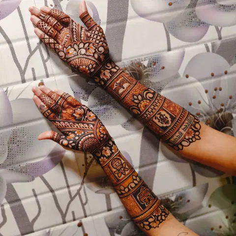 bridal figure full hand mehndi design