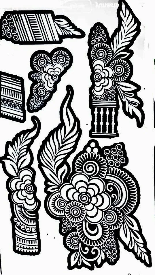 Arabic Mehndi Design with Peacock