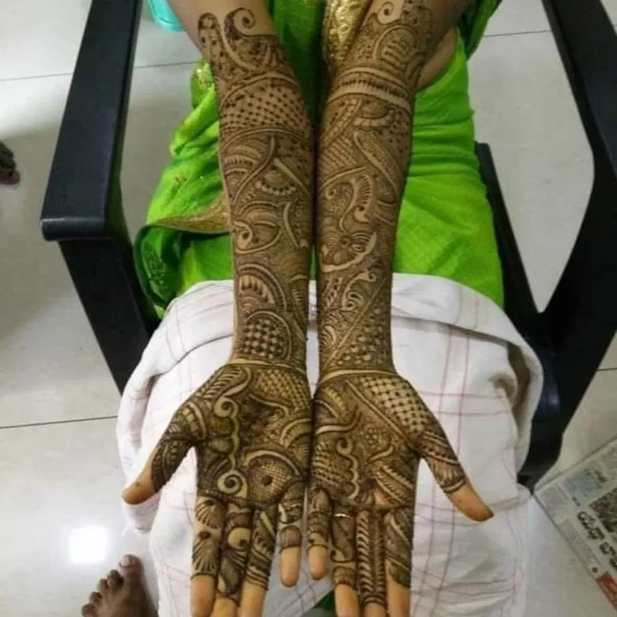 Full Hand Mehndi Design with Figures