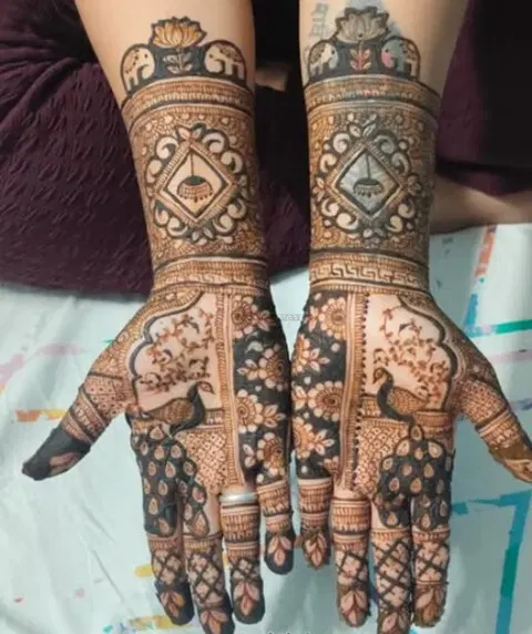 figure mehndi design