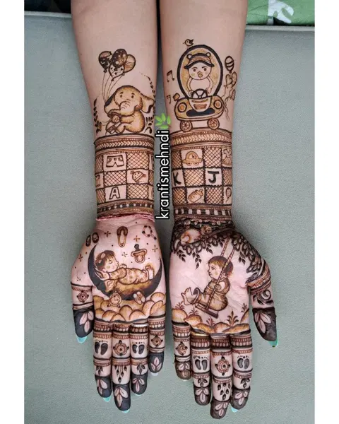 figure mehndi design