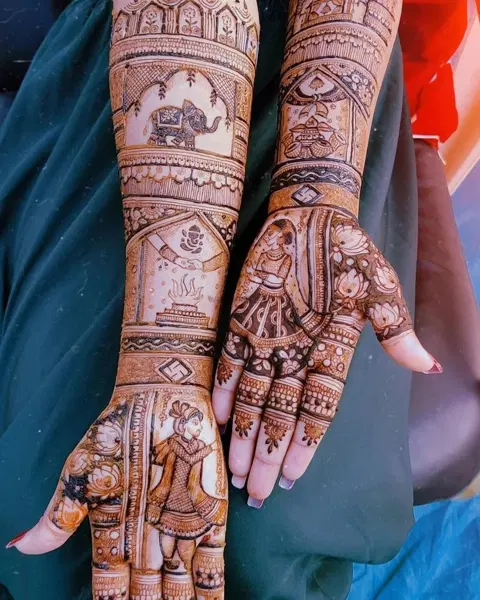 figure mehndi design
