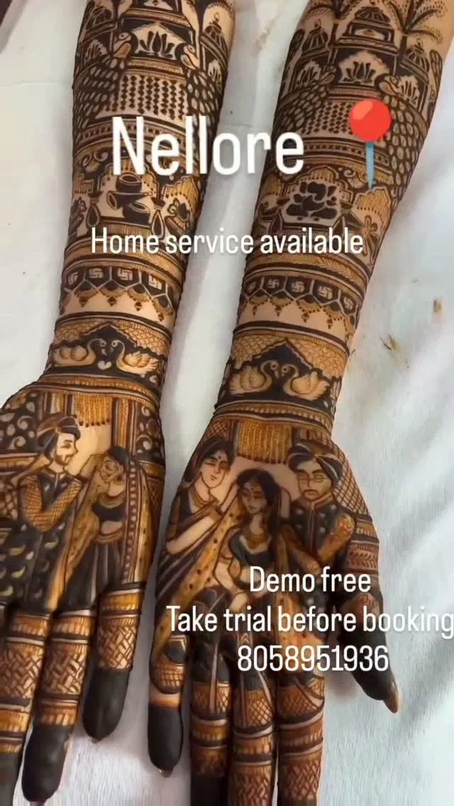 Full Hand Mehndi Design with Figures