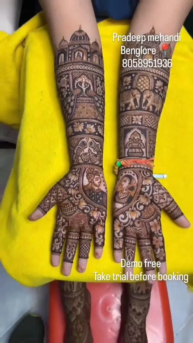 Mehndi Design with Figures