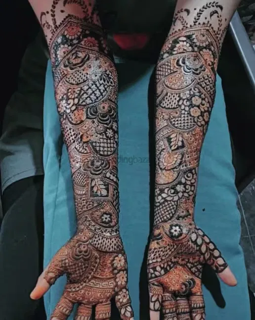 Full Hand Mehndi Design with Figures
