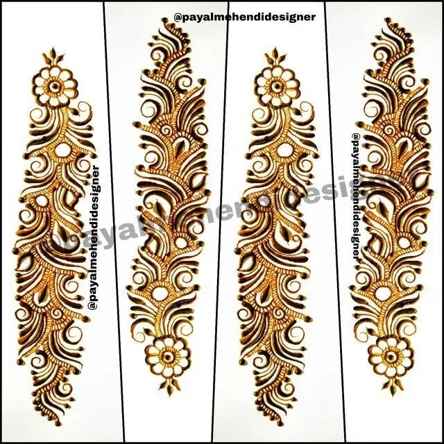 Arabic Dubai Mehndi Design with Flowers