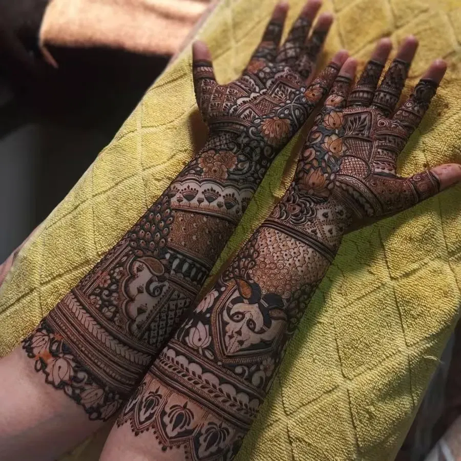 Full Hand Mehndi Design with Figures