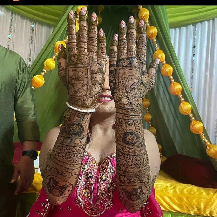 Full Hand Mehndi Design with Figures (3)