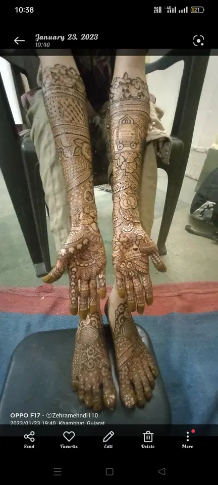 figure full hand mehndi design