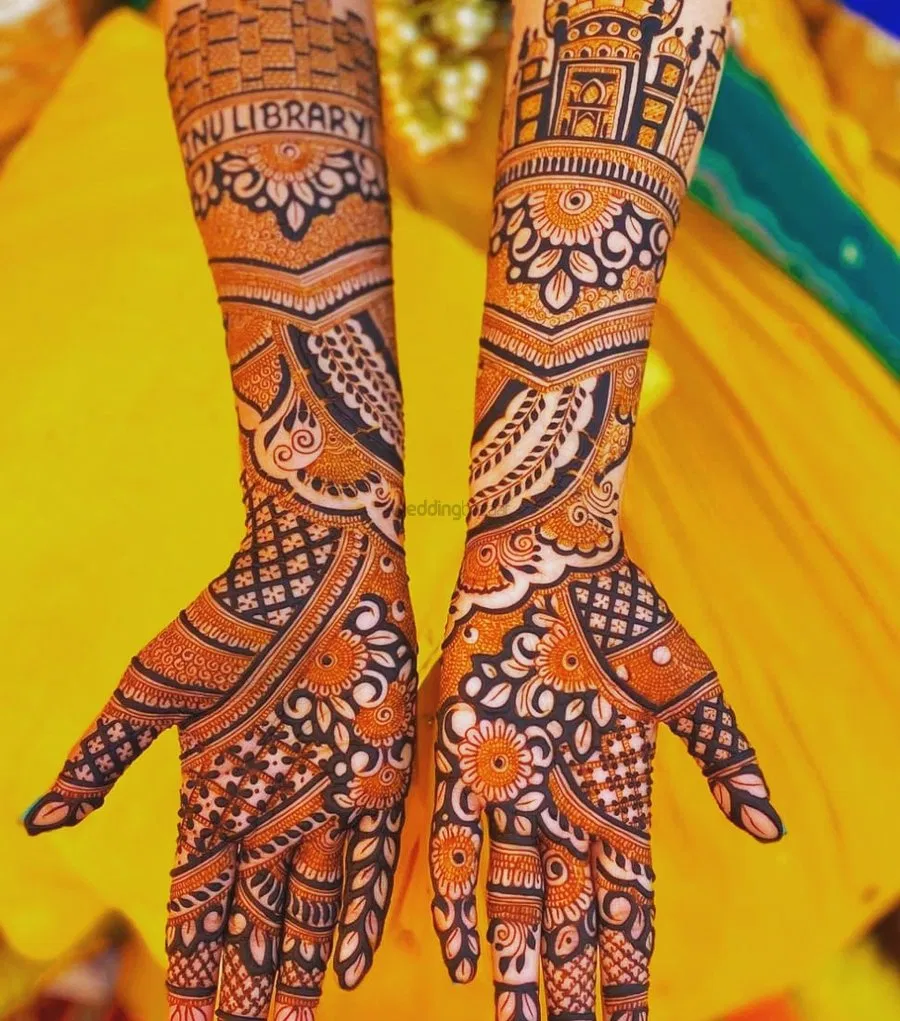 Full Hand Mehndi Design with Figures