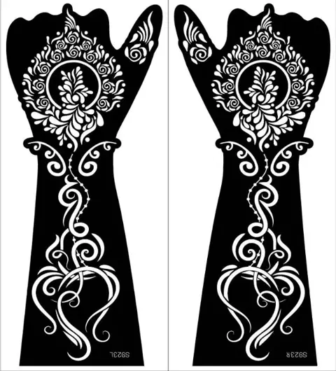 arabic figure mehndi design
