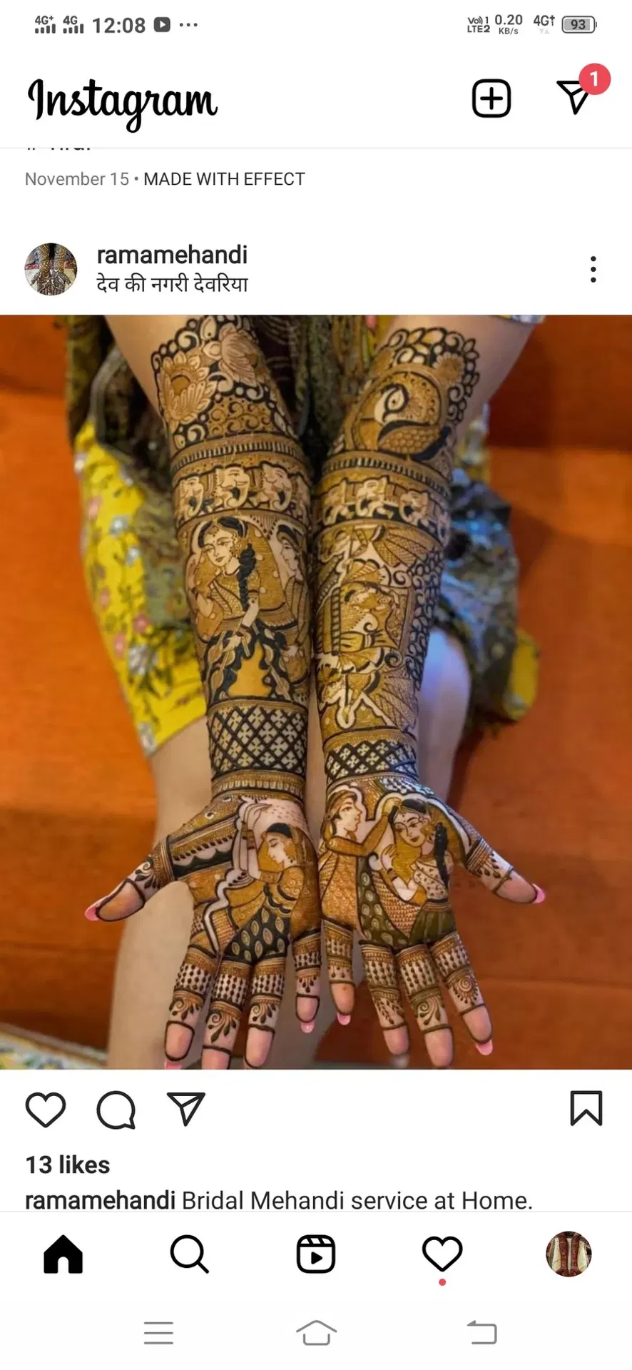 Heavy Full Hand Mehndi Design with Figures