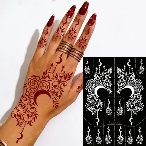 arabic simple flower front hand mehndi design