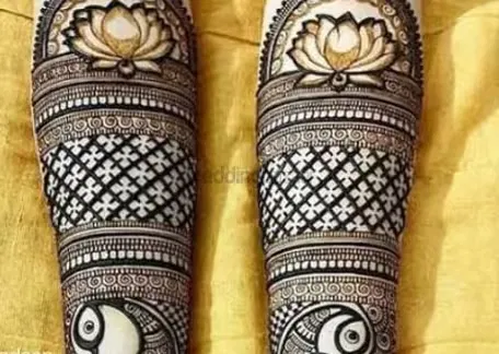 Foot Mehndi Design with Lotus