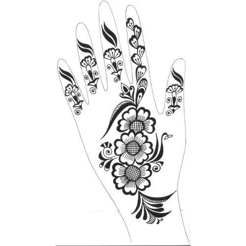 Arabic Indian Mehndi Design with Flowers (3)