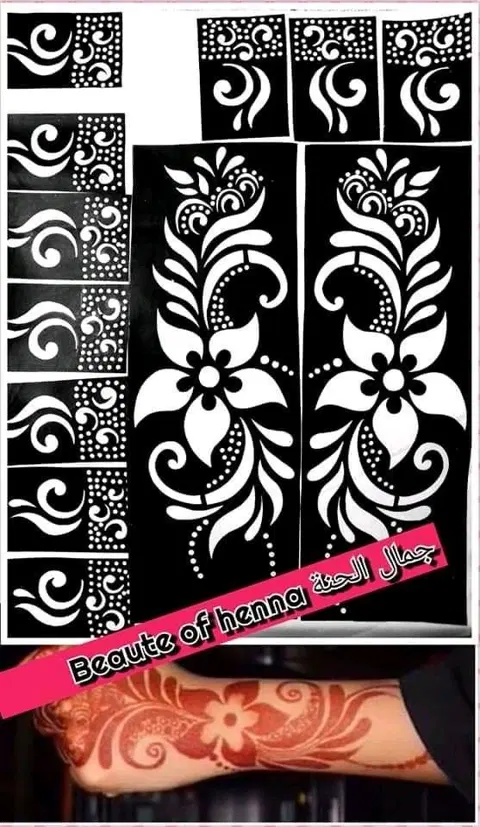 arabic flower arm mehndi design