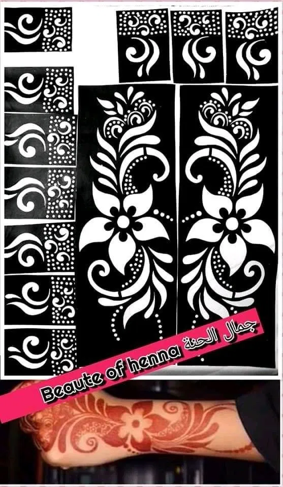 Arabic Arm Mehndi Design with Flowers and Hearts
