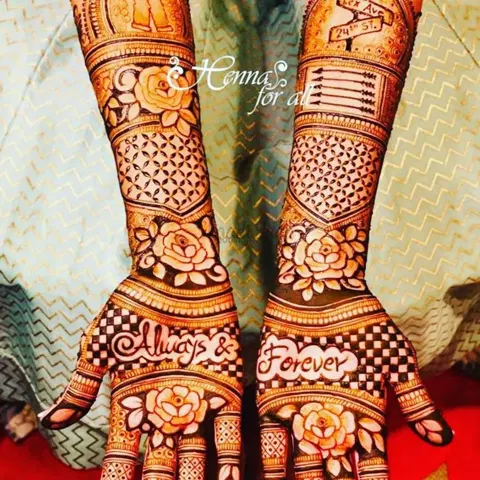 figure full hand mehndi design