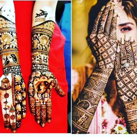 figure full hand mehndi design