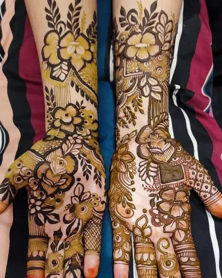 Full Hand Mehndi Design with Figures (3)
