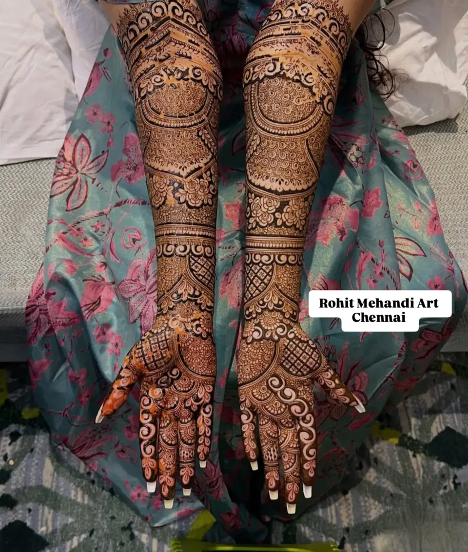 Full Hand Mehndi Design with Figures