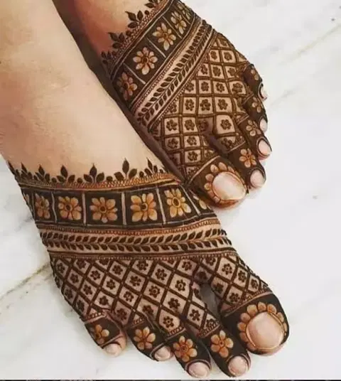foot mehndi design