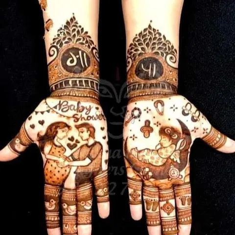 figure mehndi design