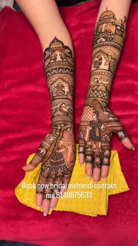 bridal stylish figure mehndi design