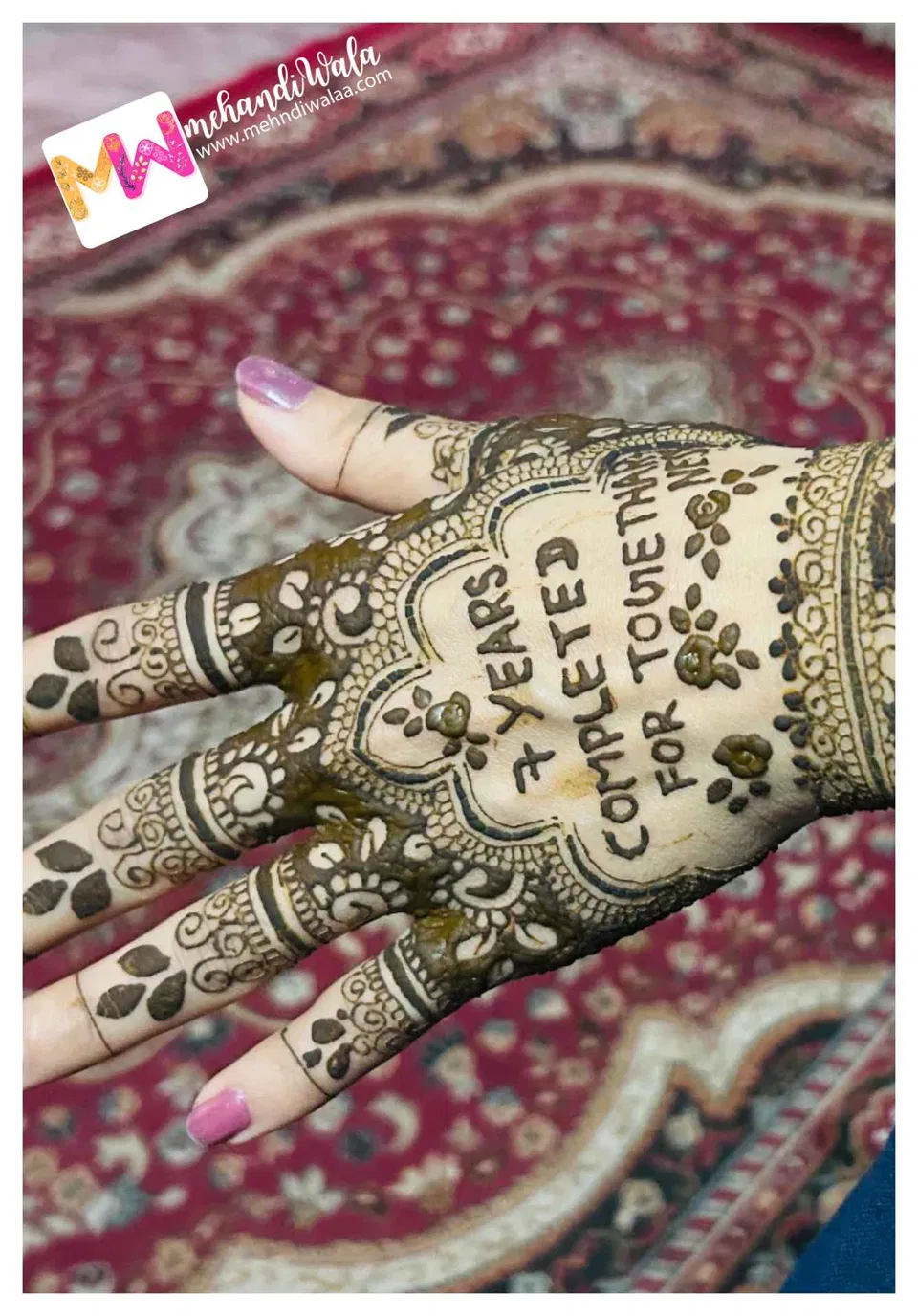 Mehndi Design with Hearts