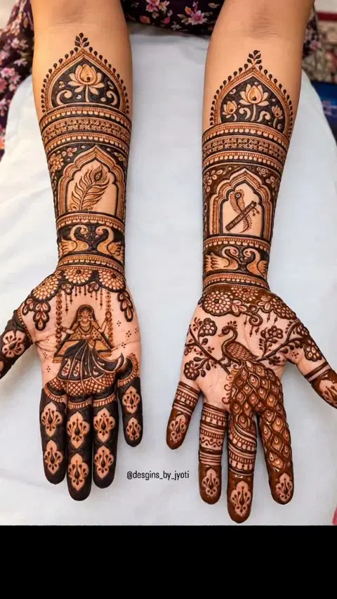 bridal figure full hand mehndi design